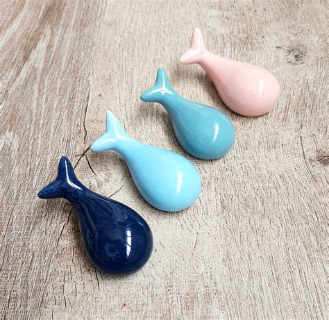 Blue Whales Brush Rest Ceramic Ocean Theme Calligraphy Etsy