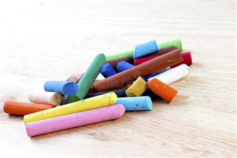 Oil Pastels Crayons On Colorful Background Stock Image Image Of Chalk