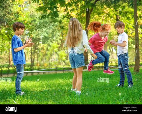 Children Jumping Rope Hi Res Stock Photography And Images Alamy