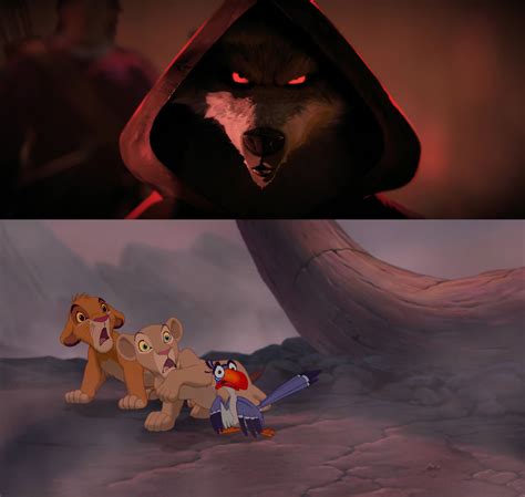 Simba, Nala and Zazu Afraid of Death by Background-Conquerer on DeviantArt