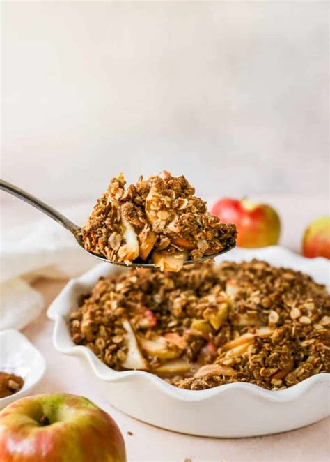 Healthy Apple Crisp Recipe Gluten Free And Very Easy Kims Cravings