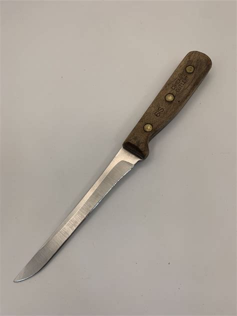 Vintage Chicago Cutlery S Utility Boning Knife Blade Wood Handle