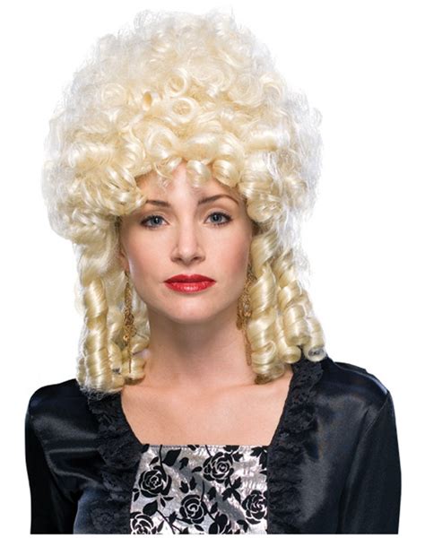 Marie Wig Curly Blonde Th Century French Queen Antoinette Costume