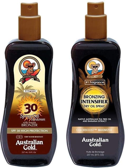 Zestaw Dla Kobiety Australian Gold Spf Spray Gel Bronzer Intensifier