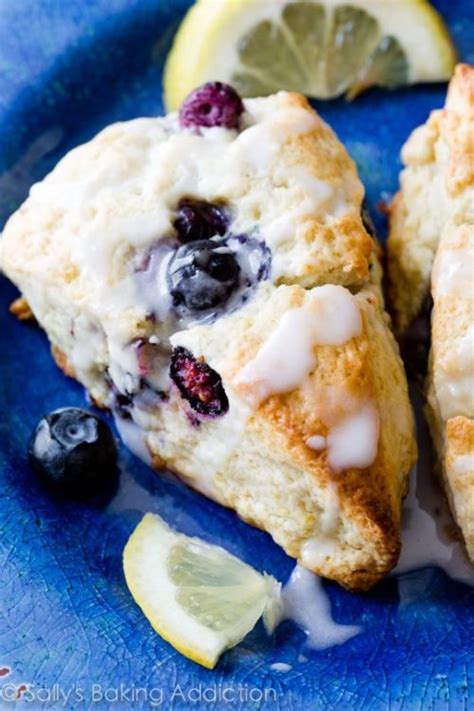 Glazed Lemon Blueberry Scones Sally S Baking Addiction