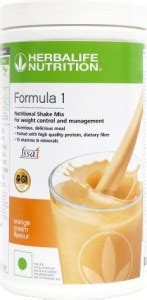 Herbalife Formula Nutritional Shake Mix Orange Flavor Plant Based