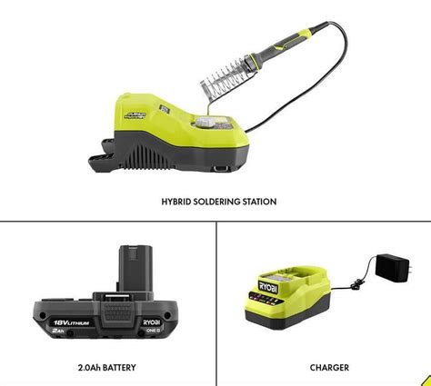 Ryobi Soldering Station 18v Hybrid 45w Power Iron Tool Kittipsbattery