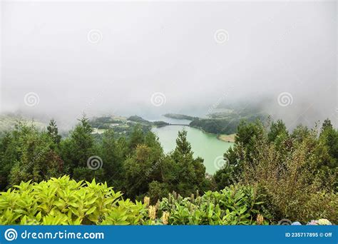 Lake Of Sete Cidades On Sao Miguel Island Azores Portugal Royalty