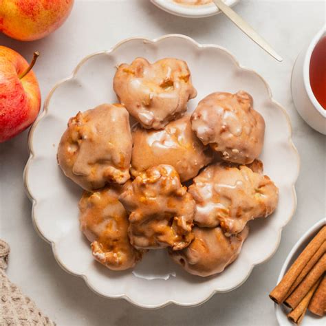 Air Fryer Apple Fritters With Cinnamon Glaze