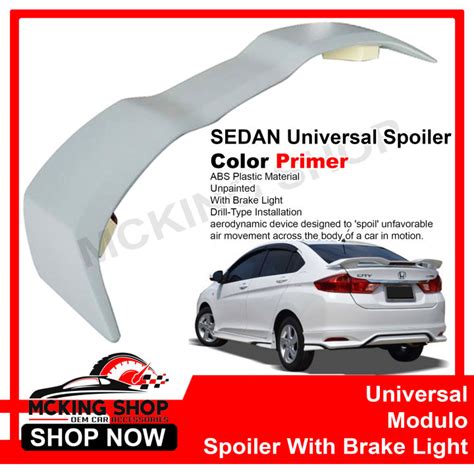 Toyota Vios Gen 3 And Gen 4 Spoiler With Brake Light Unpainted