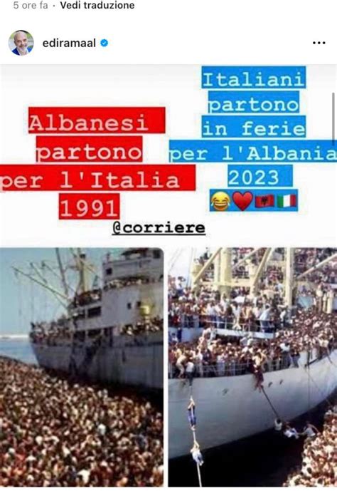 Edi Rama Ironizza Sui Social Ieri Migravamo Da Voi Ora Qui Turisti