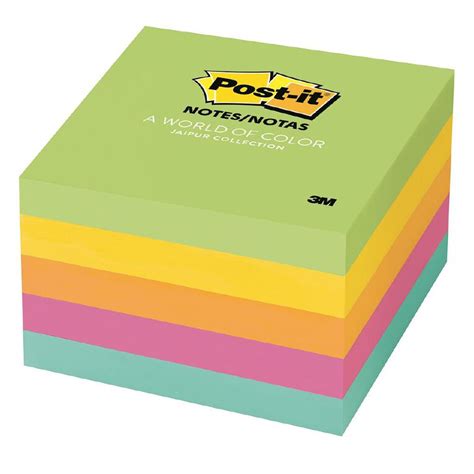 Post It Notes Jaipur Collection 76mm X 76mm Multi Coloured Multi