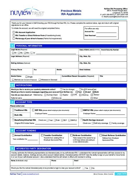 Fillable Online PRECIOUS METALS APPLICATION Fax Email Print PdfFiller