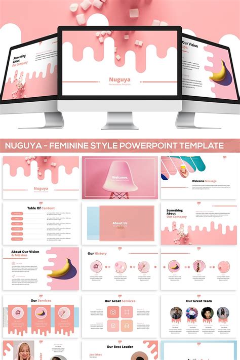 Nuguya Feminine Style Powerpoint Template Powerpoint Template