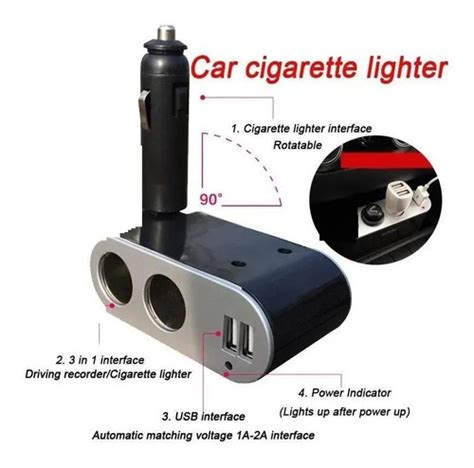 Adaptador Cargador Cigarrera Triple Usb Para Auto Cuotas Sin Inter S