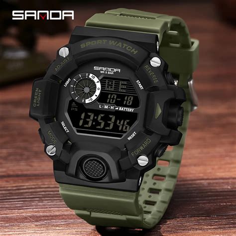 Sanda Reloj De Pulsera Electr Nico Digital Para Hombre Cron Grafo