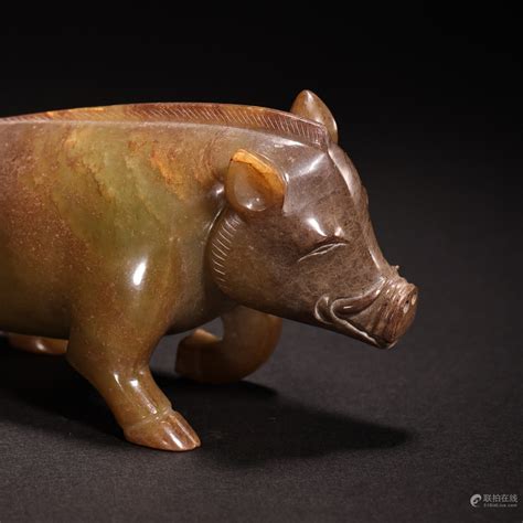 Bidlive Chinese Han Dynasty Hetian Jade Pig