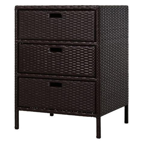 Outsunny Brown In X In Rattan Outdoor Storage Cabinet Lowe