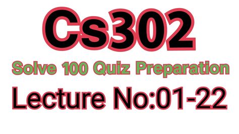 Cs302 Mid Term Preparation 100 Quiz Cs302 Preparation 2022 Cs302