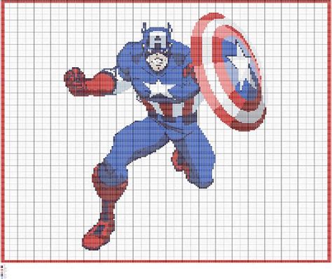 Captain America Crochet Chart