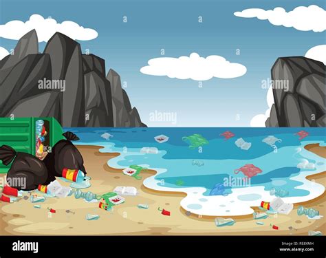 Contaminación De La Playa Imágenes Vectoriales De Stock Alamy