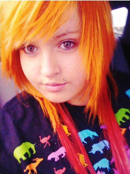 Orange Scene Hair By Evaeatszombies On Deviantart