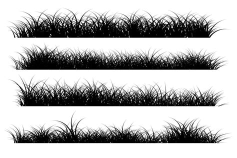 Grass Black Grass Silhouette 16290970 Vector Art At Vecteezy