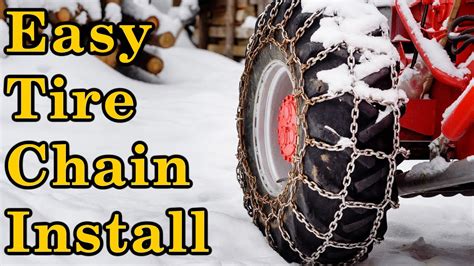 How To Install Tire Chains On Your Riding Mower Step By Step Youtube