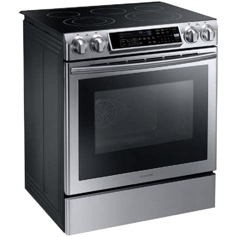 Samsung 30 In Smooth Surface 5 Elements 58 Cu Ft Self Cleaning Convection Oven Slide In