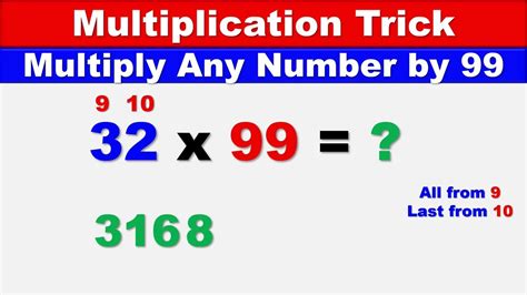 Multiplying Any Number By 999999999 Math Tricks And Tips Youtube