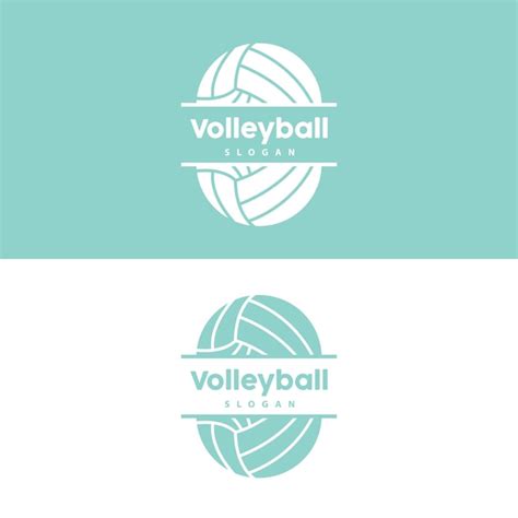 Volleyball Logo Sport Einfaches Design Welt Sport Turnier Vektor