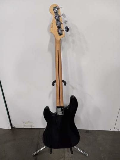 Buy The Black Fender Squier 4 String Electric Bass In Soft Case Goodwillfinds