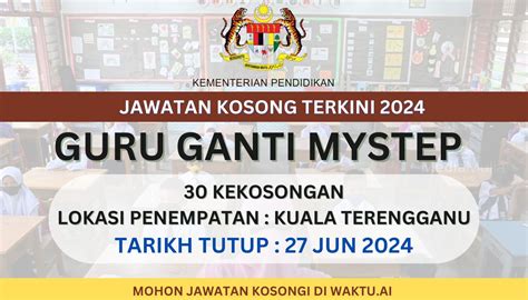 Jawatan Kosong Guru Ganti MySTEP 30 Kekosongan