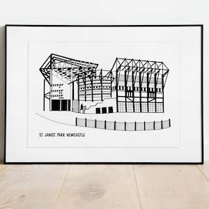 St James Park Stadium Newcastle United Football Art Print Etsy UK