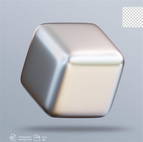 Premium PSD | Cube 3d rendering shape