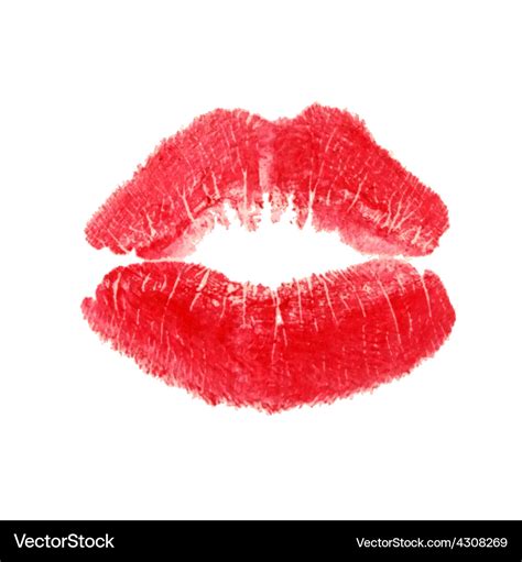 Red Lipstick Kiss Royalty Free Vector Image Vectorstock