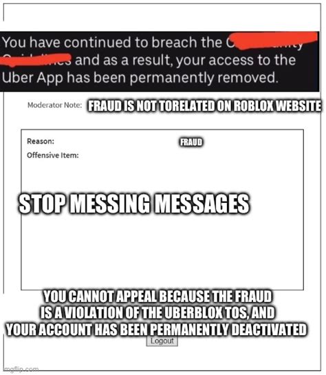 Banned From Roblox Imgflip