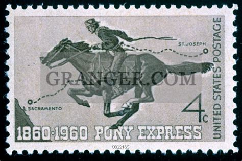 Image Of Pony Express Stamp 1960 Pony Express Commemorative Us