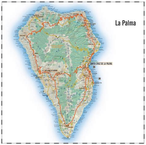 Mapa De La Palma Palmas Las Palmas Isla De La Palma