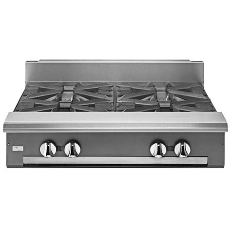 Vulcan V4b36 Nat V Series Natural Gas 4 Burner 36 Modular Heavy Duty Range 132000 Btu