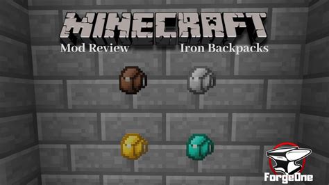 Minecraft Mod Review Iron Backpacks Youtube