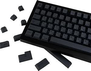 Jolintal Keys Grey On Black Keycaps Set Japanese Keycaps Custom