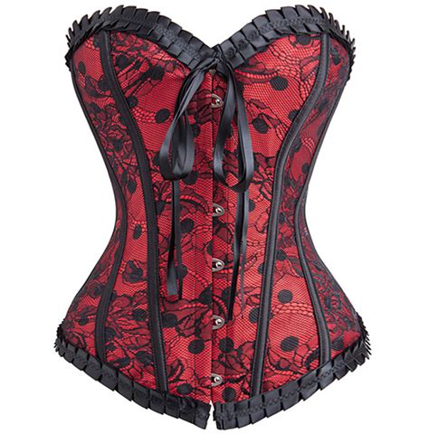 Black Lace Overlay Corset N