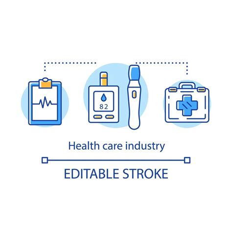 Health Care Industry Concept Icon Healthcare Sector Medical