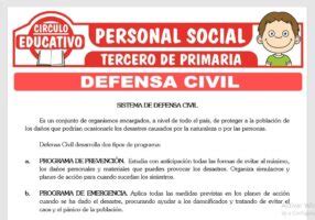 Defensa Civil Para Tercero De Primaria Fichas Gratis