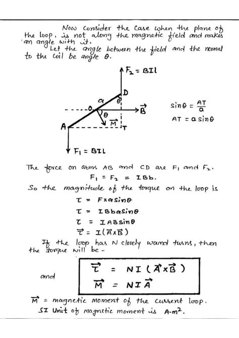 SOLUTION A1office Torque On A Current Carrying Coil In A Magnetic