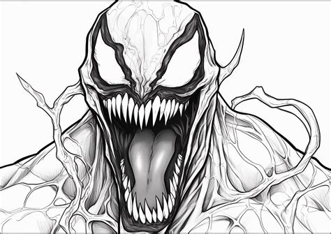 Horrible Venom Coloring Venom Coloring Pages For Kids