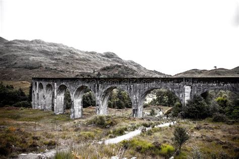 Beautiful View of the Historic Glenfinnan Viaduct in Scotland Stock Image - Image of misty ...