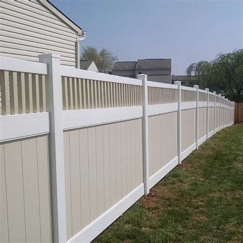 Eco Friendly Residental Vinyl Semi Privacy Fence Outdoor Plastic