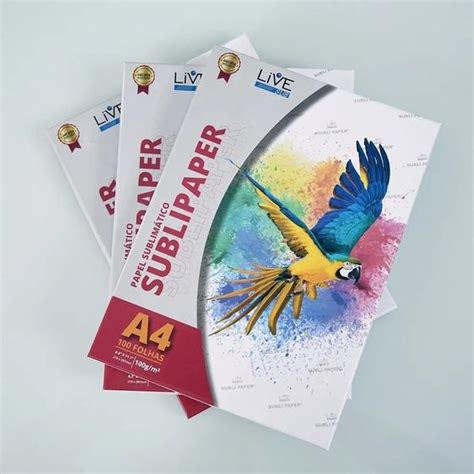 Papel Sublimático LIVESUB SUBLIPAPER A4 Pacote C 300 Folhas LIVE